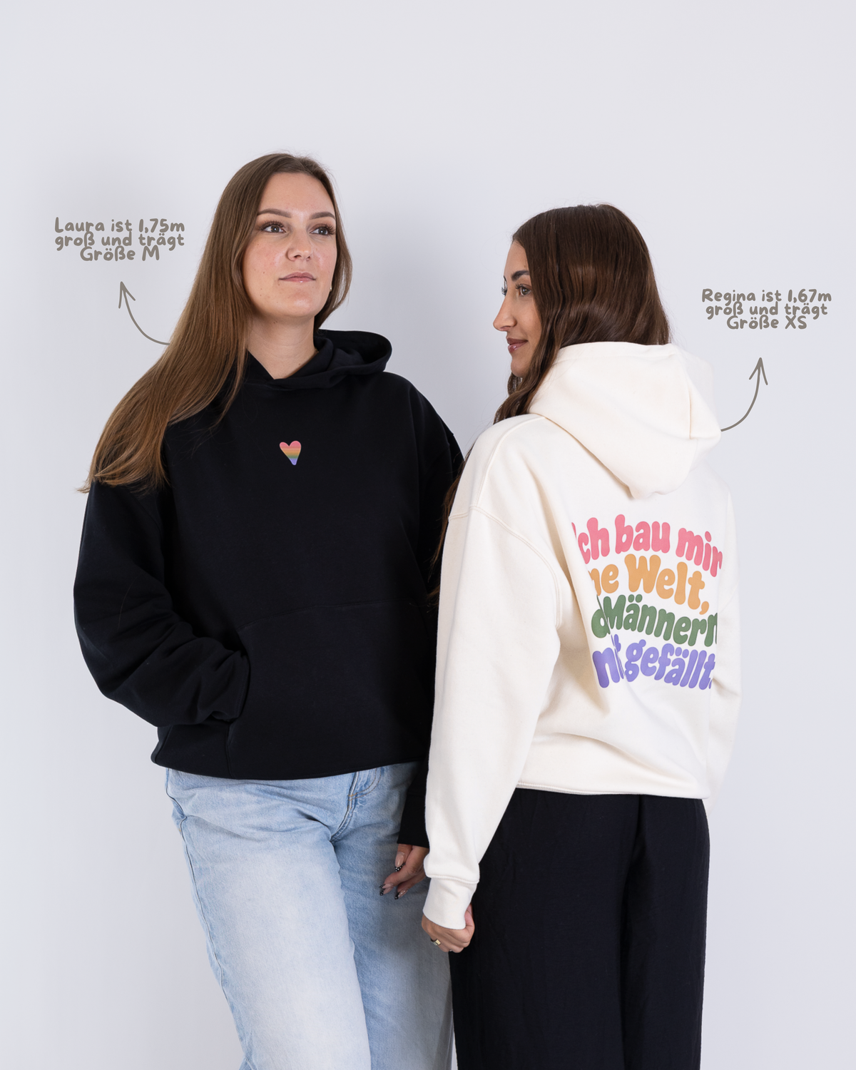 Hoodie Unisex "Ich bau mir ´ne Welt" colourful
