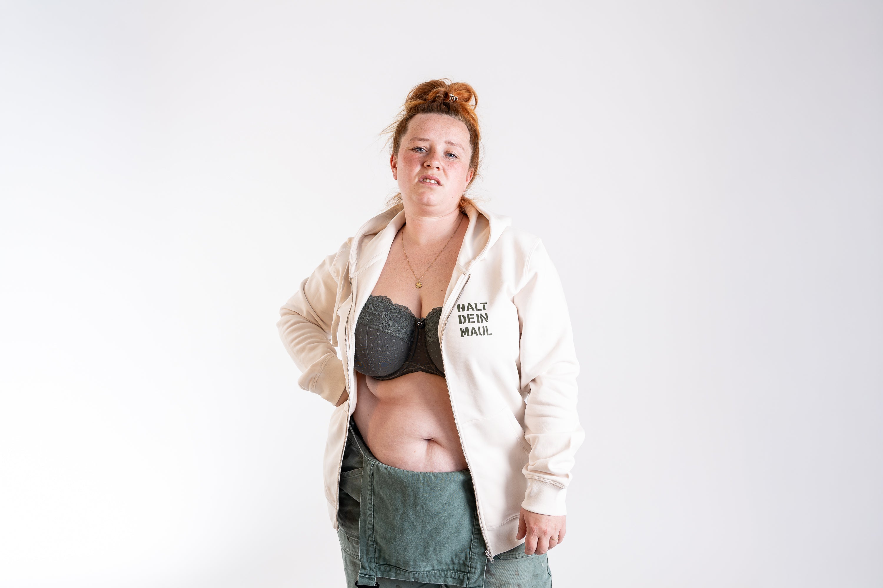 Zipper Unisex "Halt dein Maul"