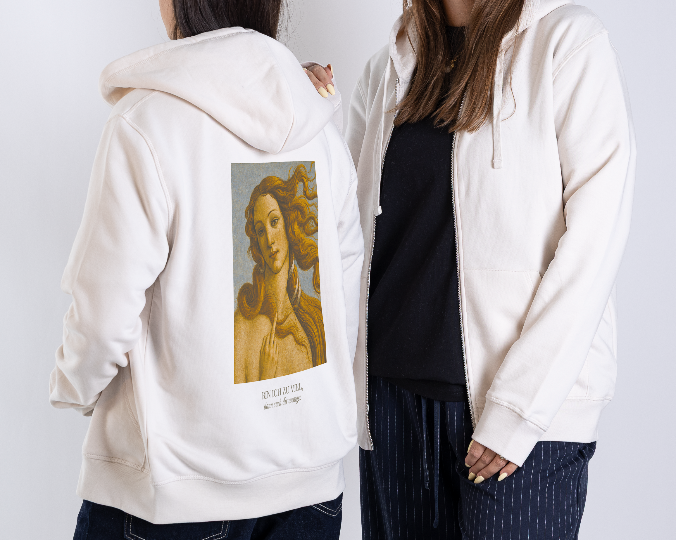 Zipper Unisex "Bin Ich zu viel"