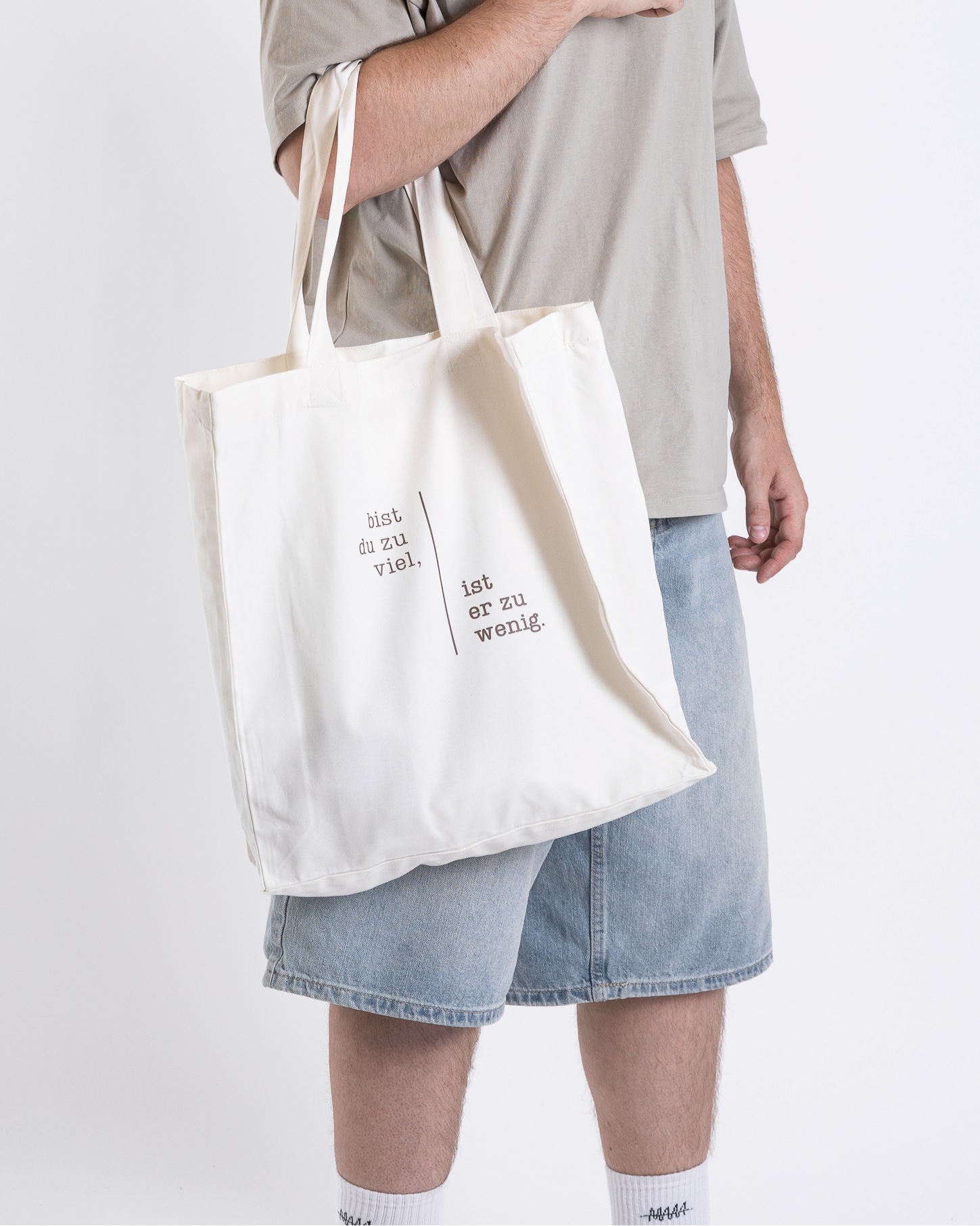 Baumwolltasche "Bist du zu viel"