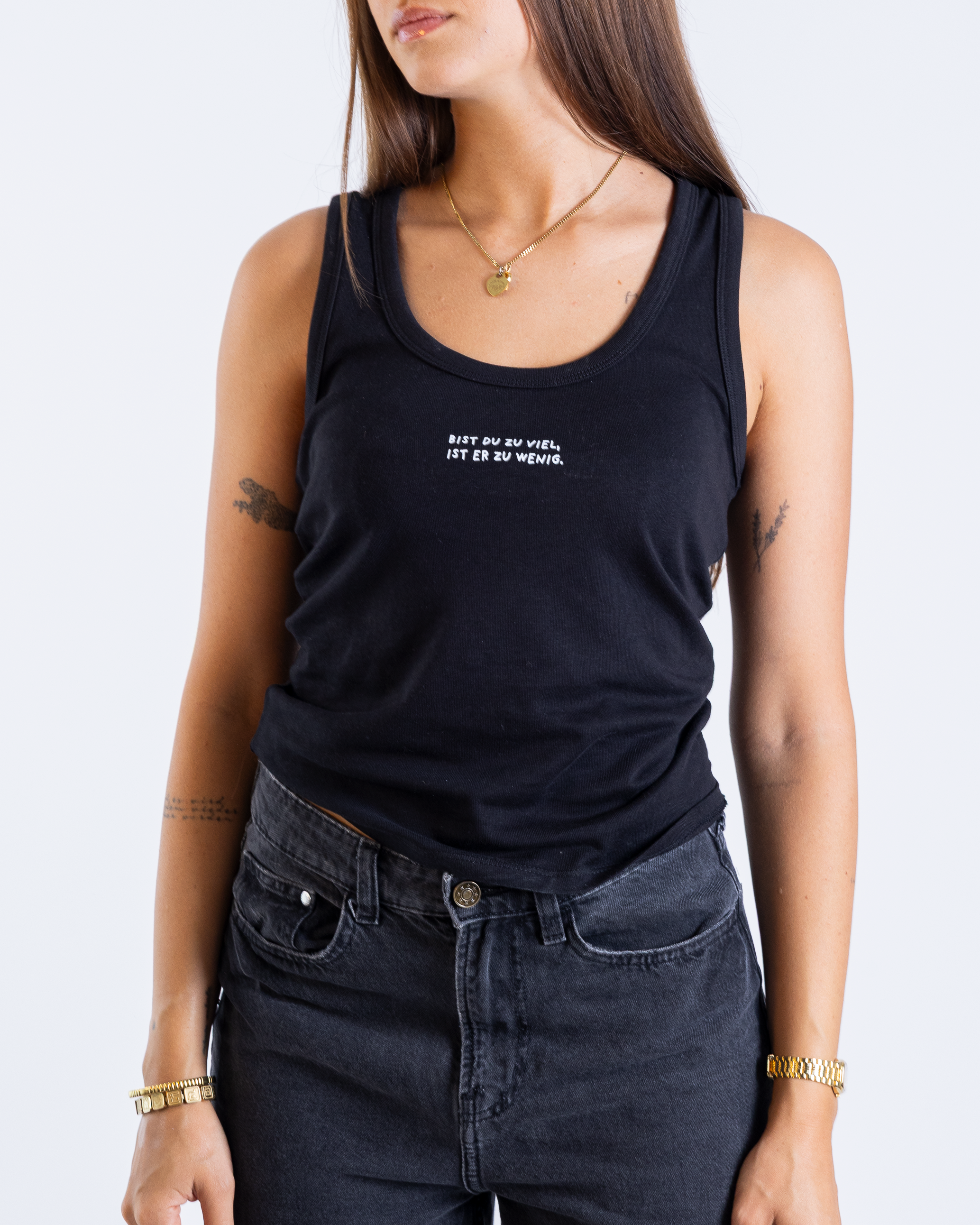 Top Damen "Bist du zu viel"