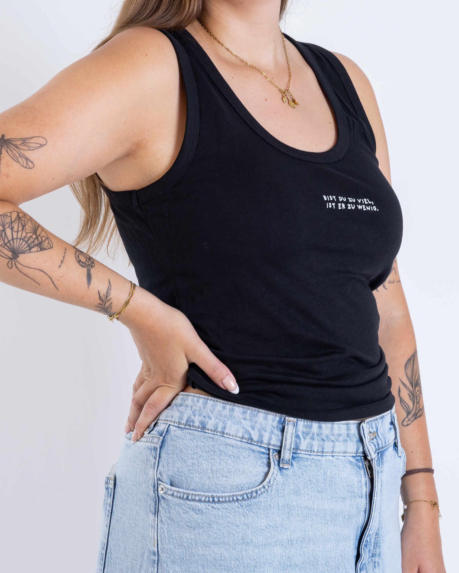 Top Damen "Bist du zu viel"