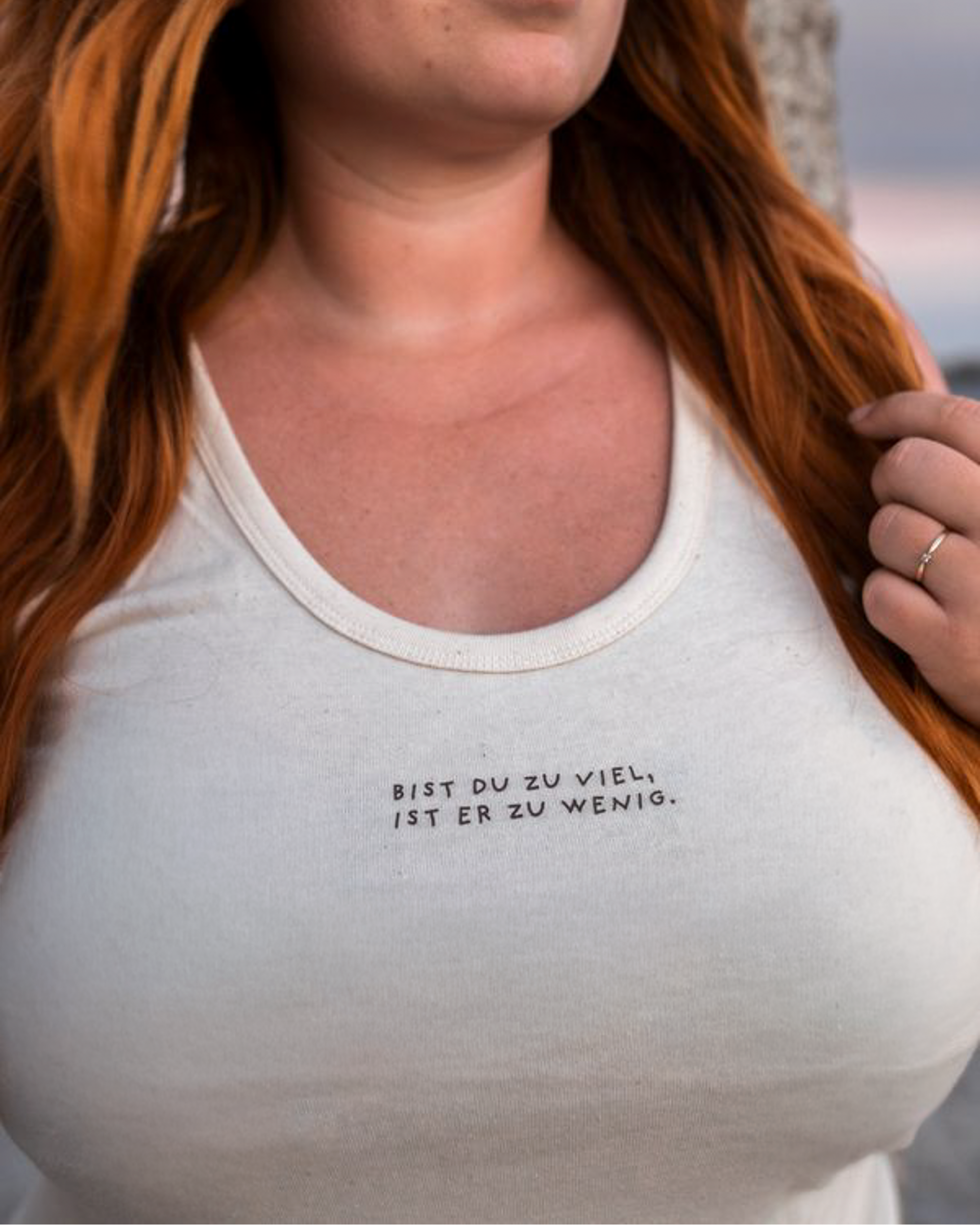 Top Damen "Bist du zu viel"