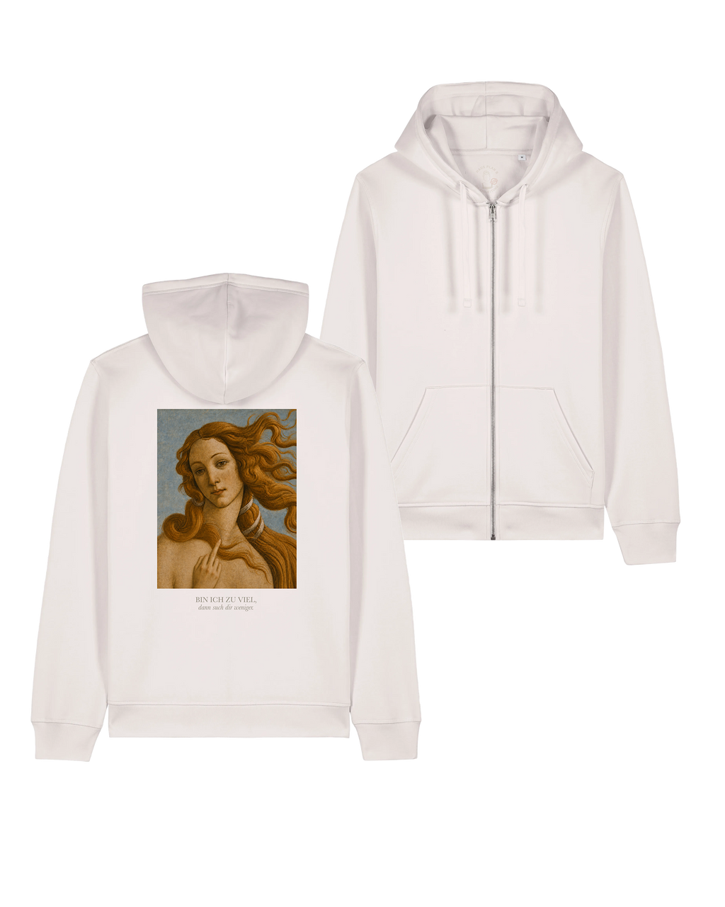 Zipper Unisex "Bin Ich zu viel"