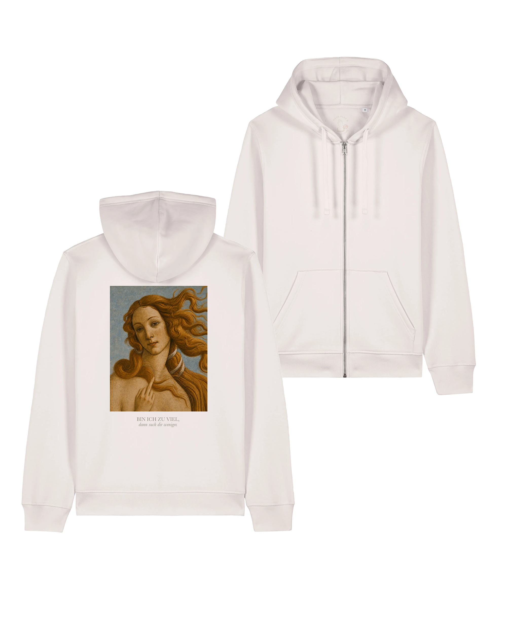 Zipper Unisex "Bin Ich zu viel"