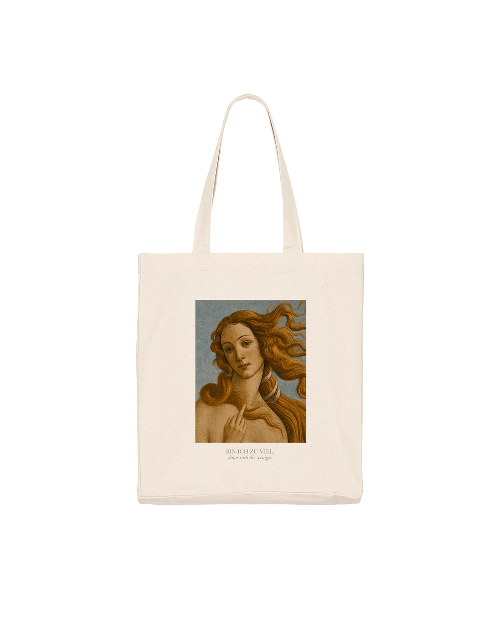 Baumwolltasche "Bin ich zu viel"