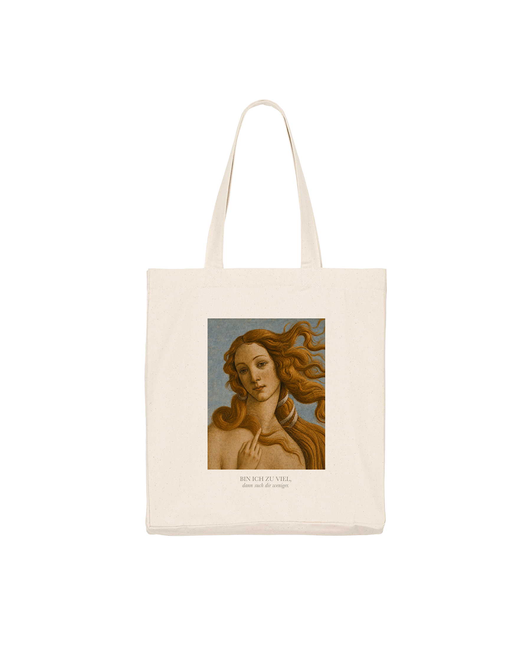 Baumwolltasche "Bin ich zu viel"