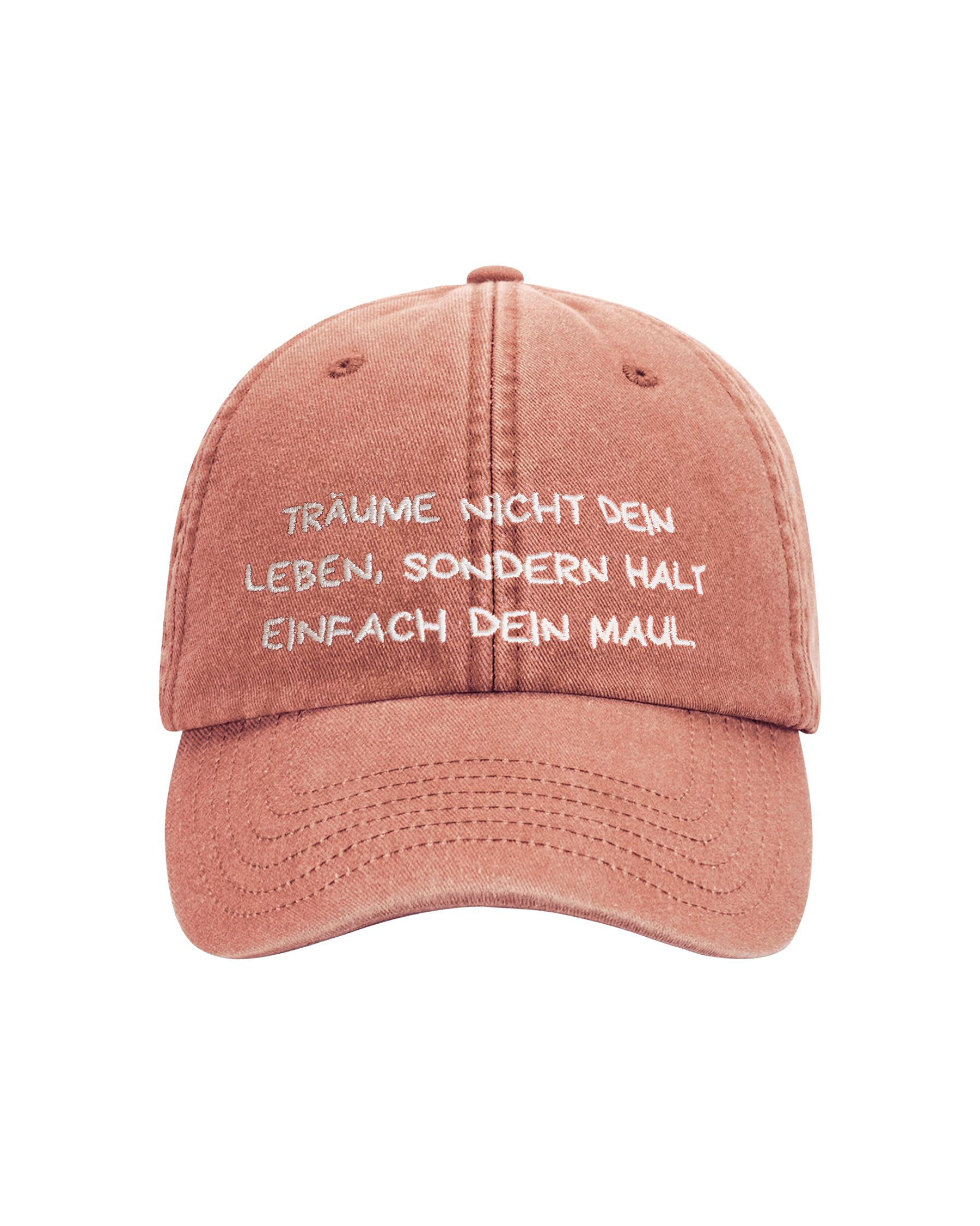 Base Cap "Träume nicht dein Leben" vintage orange