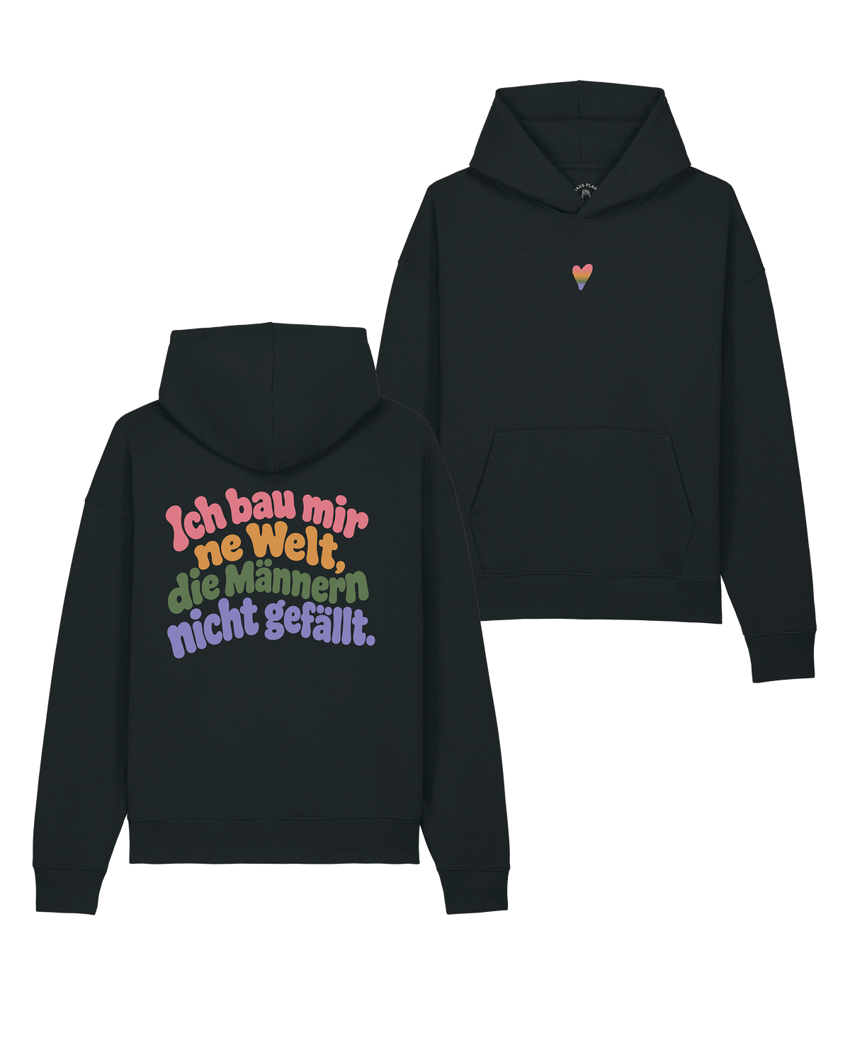 Hoodie Unisex "Ich bau mir ´ne Welt" colourful