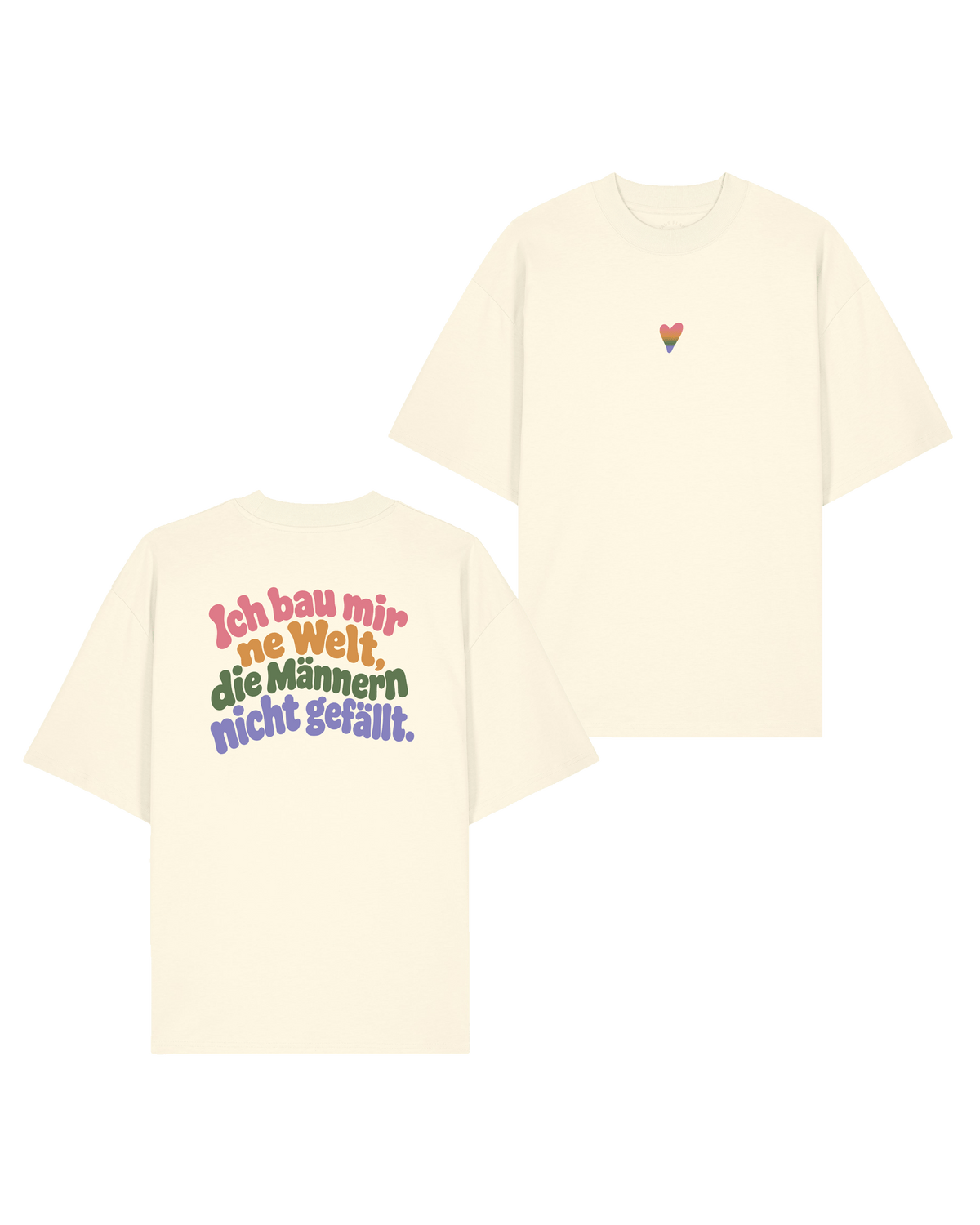 T-Shirt Unisex "Ich bau mir ´ne Welt" colourful