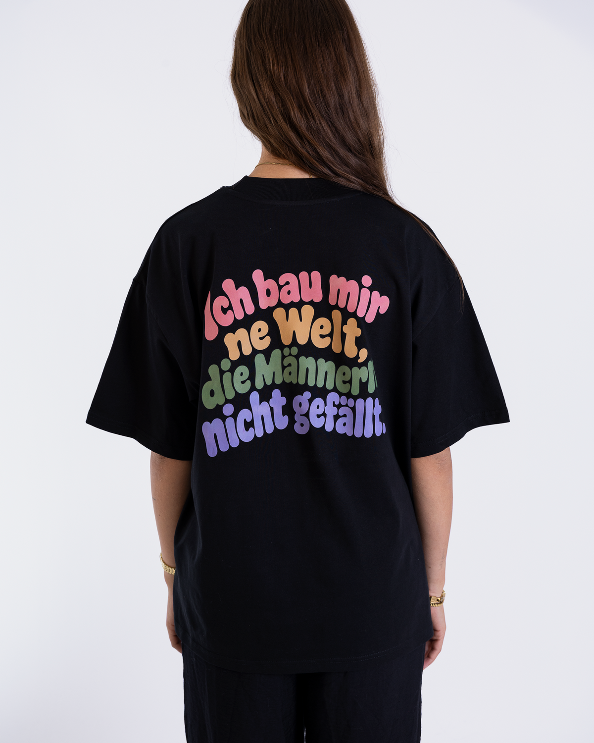 T-Shirt Unisex "Ich bau mir ´ne Welt" colourful