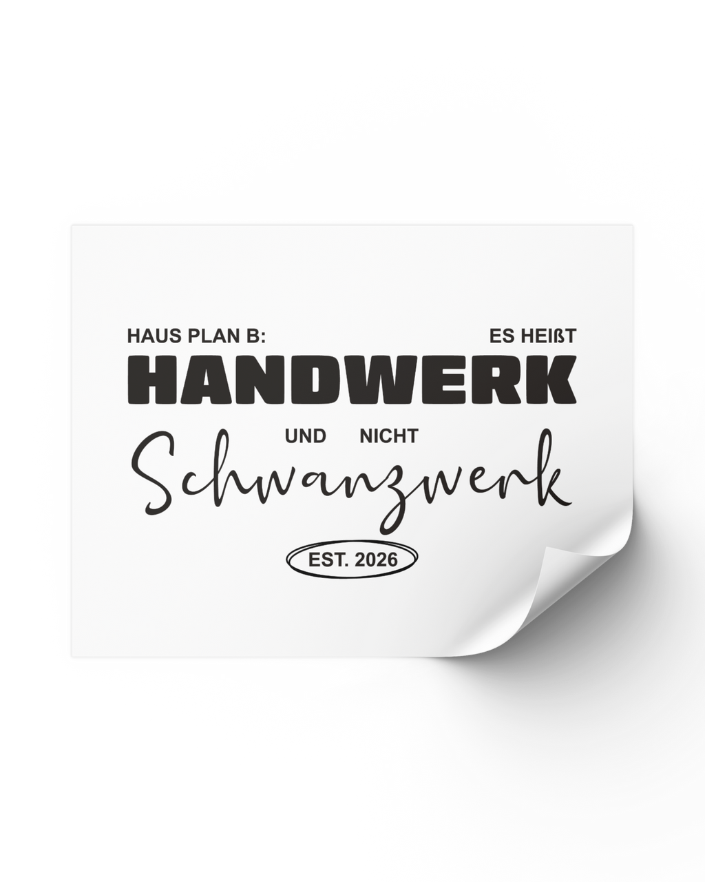 Sticker "Handwerk"