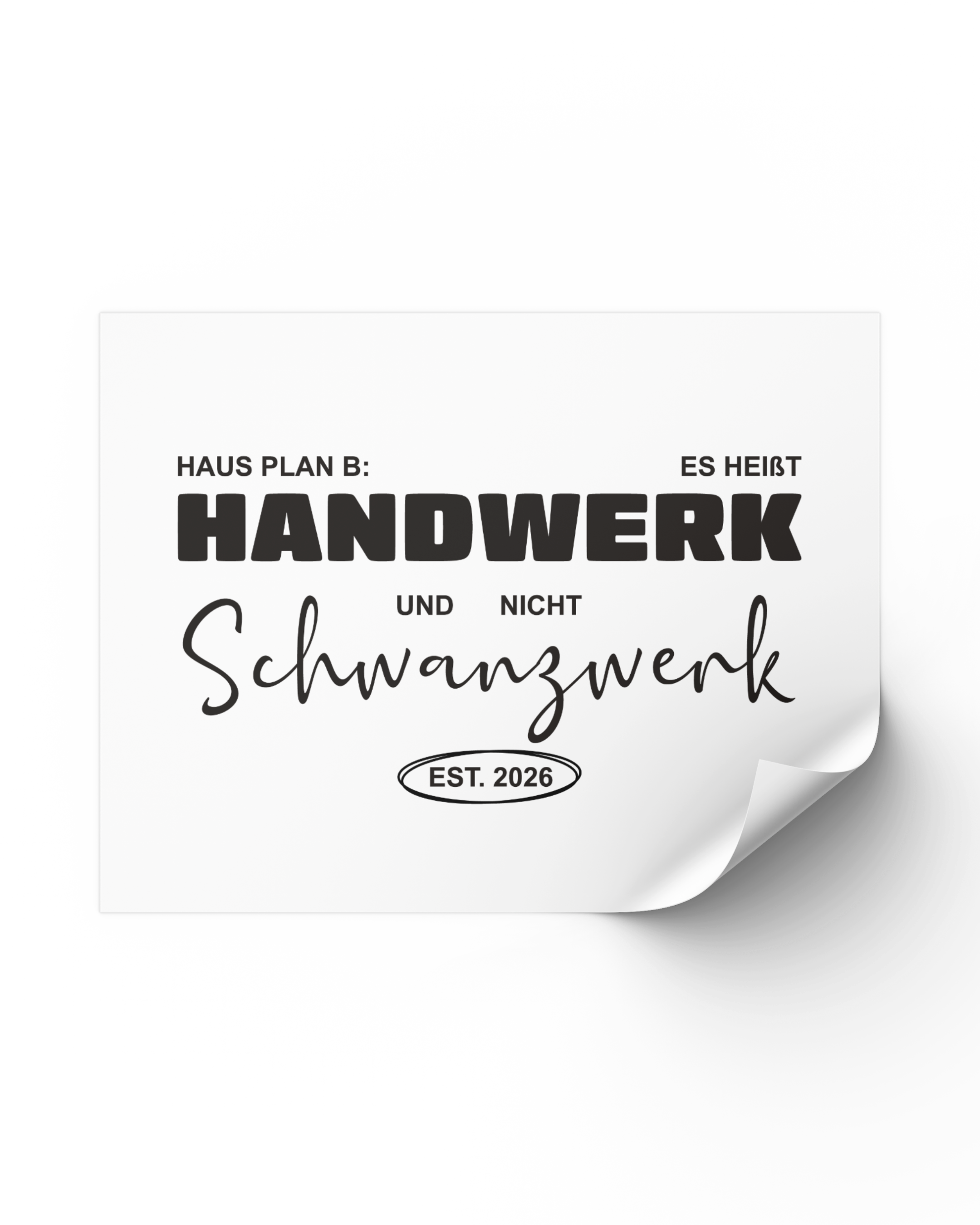Sticker "Handwerk"